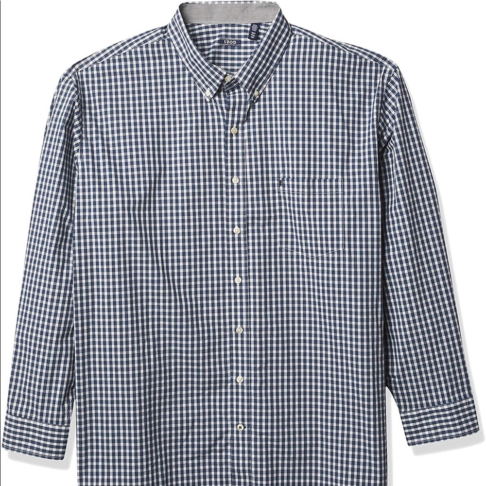 IZOD Advantage Plaid Performance Button-Down Shirt